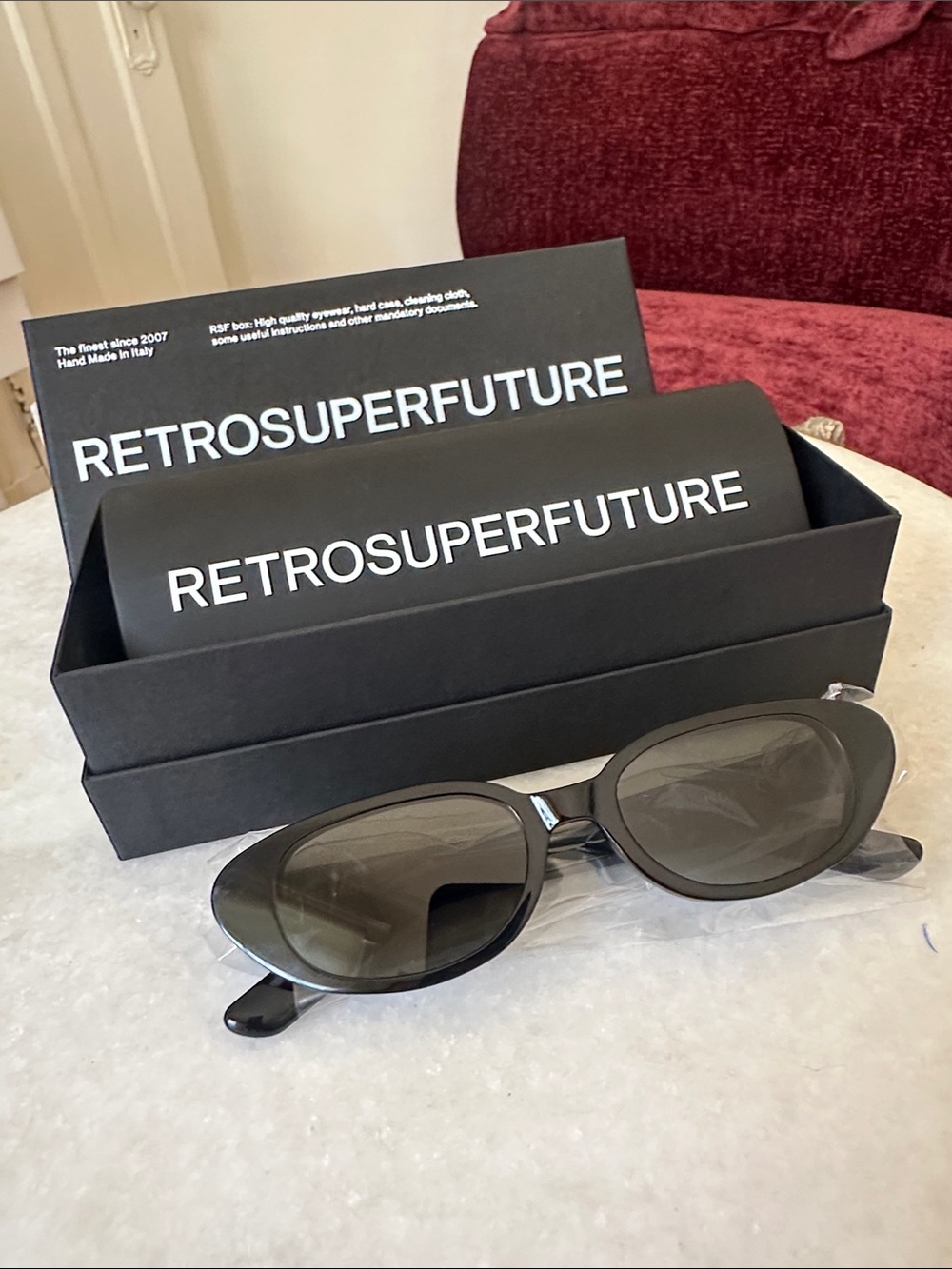 NWT Retrosuperfuture Vega Black Sunglasses
